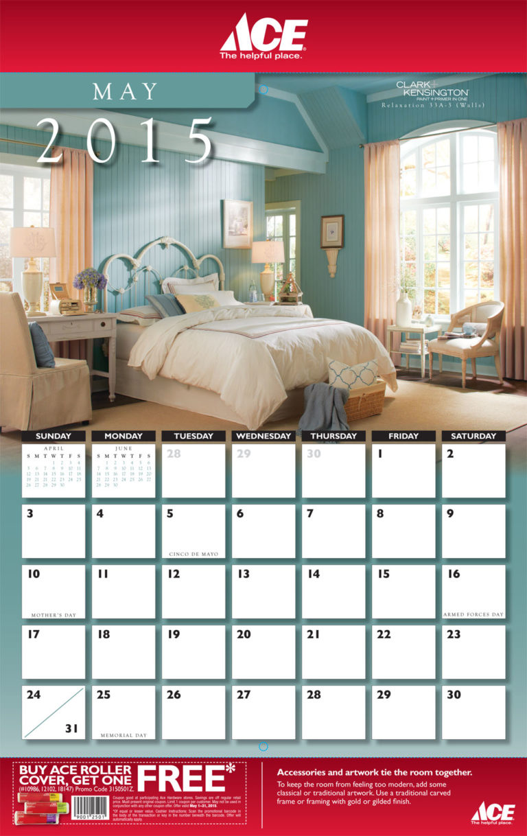 Ace Hardware Calendar 2015 Roger Moore